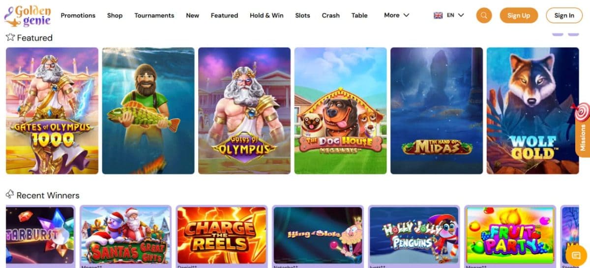 Golden Genie Casino — Megaways & Jackpot Slots image 1